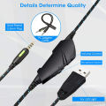 A1 Wired Gaming Headset E-sports Headset with 40mm Driver Unit Noise Reduction Microphone LED Light Ergonomic Gaming Headset. 