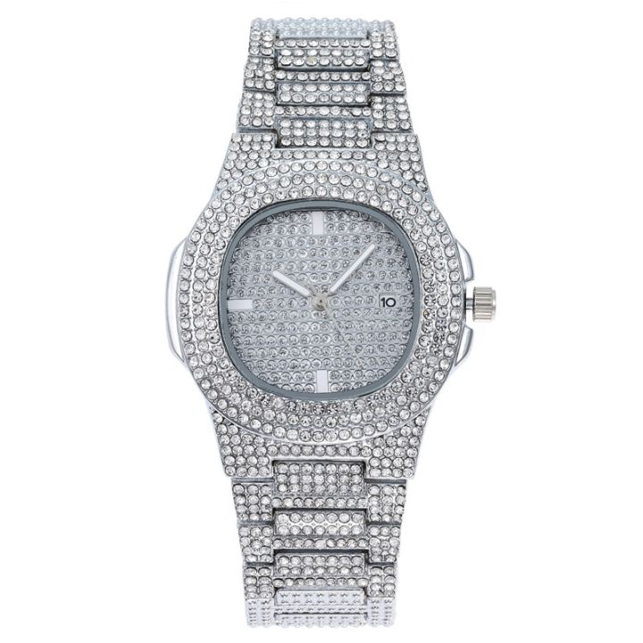 Elegant Luxury Full Diamond Quartz Watch Women's Fashion Casual Full Diamond Wristwatch for Ladies Girl