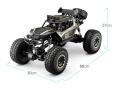 Large Scale RC Car 1:8 Off Road Monster Truck Rock Crawler, 4WD All Terrains 2.4Ghz Radio Remote Control Car Vehicle RC Buggy for Kids Adults. 