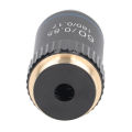 High Power Microscope Lens, Achromatic Objective Chrome Plated Brass for Biology.