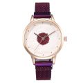 Fashion 3D Flower Alloy Flower Milan Mesh Belt Magnetic Buckle Quartz Watch Women's Casual Fashion Watch. 