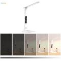 Table Lamp LED Desk Lamp with Clock Date Temperature Adjustable Eye Protection Touch Control Reading Lamp for Living Room Bedroom Study Home , Plug in. 