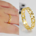Golden Color Notched Finger Ring For Women - Finger Ring 2pcs. 