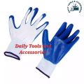 Nylon Rubber coated Safety Hand Gloves for Industrial , Household, Bike Riding Hand Gloves (1 Pair). 