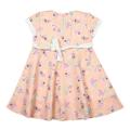 Cream Flower Print Frock For Girls Hf-323. 