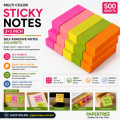 Multi Color Sticky Notes 500 Sheets 3×3 Inch Self Adhesive Post It Notes Flags.