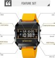 SKMEI Men Fashion Sports Waterproof LED Luminous Men Watch 1848-Black -Yellow- Red Available. 