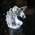 【Daily Necessities For Anyone Store】2.0" Quartz Crystal Unicorn Carving Horse head Skulls.
