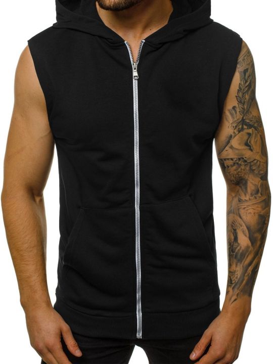 Hot%20selling%20men's%20lace%20up%20hoodie%20with%20open%20front%20zipper%20hoodie,%20sleeveless%20fashionable%20sports%20jacket,%20men's%20clothing%20-%20Image%206