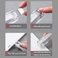 Portable Handheld Paper Clam Clip Dispenser with 50Pcs Reusable Stainless Steel Metal Refill Clips Fast Paper Clipper for Office Document School Supplies.