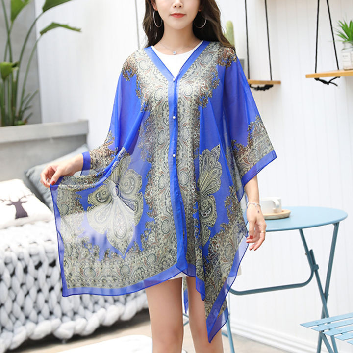 Swimwear%20Cover%20Up%203/4%20Sleeve%20Anti%20Sun%20Cover%20Up%20Shawl%20-%20Image%208