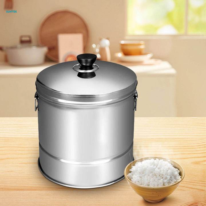 Stainless%20Steel%20Rice%20Steamer%20with%20Inset%20Draining%20Basket%20Rice%20Steaming%20Bucket%2031cmx25cm%20-%20Image%203