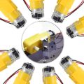 8pcs Dc Gearbox Motor Tt Motor 3v 6v Dual Shaft Electric Gear Motors With 2pin Male Connector Wire 1:48 For Arduino Smart Rc Car.