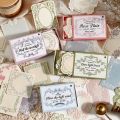 RHS Online 30PCS Old Dream Series Basic Material Paper Embossed Sticky Note Paper Journaling Planner Diary Crafts Scrapbooking. 