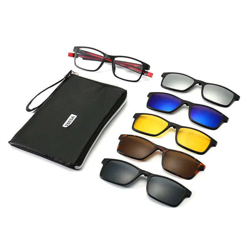 Sports Polarized Clip On Sunglasses Men Women Magnetic Square