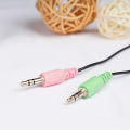 3.5mm Stereo Audio Female to 2 Male Headset Microphone Y Splitter Cable Adapter In stock.