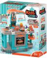 The Magic Toy Shop Kids Pretend Kitchen Role Play Set with Induction Hob, Sink, Coffee Maker, Toaster, Sounds and Lights Effects, Many Play Food & Pots, Utensils. 