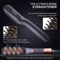 Kensen beard straightener Brush Comb Hair Straightener Men Quick Beard Straightening Curling Styling Negative Iron Heating Comb.