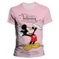Disney Mickey Mouse Mickey Cartoon 3D Printing Harajuku Style Men's T-shirt Men's Oversized T-shirt Loose Ton Children's T-shirt. 