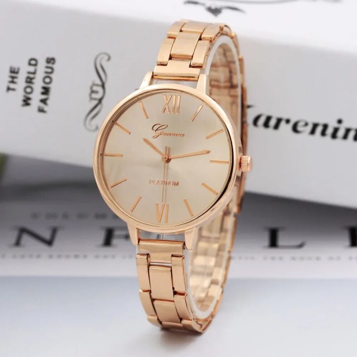 Women Bracelet Watch Golden Small Strap Quartz Leisure Watches Popular Wristwatch Hour Female Ladies Elegant Clock