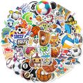 50 PCS Sports Stickers, Soccer Football Volleyball Golf Basketball Stickers, Sports Ball Stickers for phone.