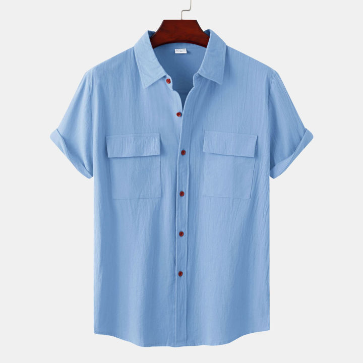 Mens%20Solid%20Cotton%20Linen%20Fashion%20Stripe%20Print%20Casual%20Shirt%20Plus%20Size%20Beach%20Shirt%20-%20Image%205
