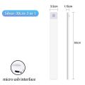 Cabinet Light USB Rechargeable Motion Sensor Led Three Colors In One Lamp For Kitchen Wardrobe Indoor Lighting 10/20/30/40/50cm. 
