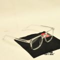 New Men Fashion Eyeglasses Best glasses Reading Classic Design New Transparent glass Best Premium Quality Man Endgame Cutout White -Eyeglass Glass Latest Trends Eye Glass Frame Unisex Reading glasses.