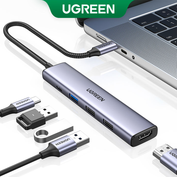 (NEW) Revodok 5-in-1 USB-C Hub with 4K HDMI, 100W PD, 3 USB-A Data Ports, USB C Hub Multiport Adapter for MacBook Pro/Air, iPad Pro, iMac, Surface, XPS, Thinkpad, Galaxy