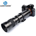 Lightdow Super Telephoto Manual Zoom Lens 420-800mm F8.3-16 With T2 Ring Adapter for Sony Canon Nikon Pentax Olympus Cameras.