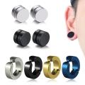 Punk Mens Strong Magnet Magnetic Ear Stud Set -Non Piercing Earrings -Earrings Gift for Boyfriend Lover Jewelry.