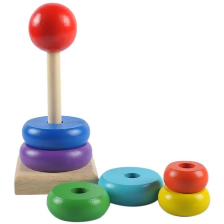 Wooden%20Rainbow%20Color%20Pyramid%20Ring%20Puzzle%20Toy%20for%20Early%20Learning%20Baby%20-%20Small%20(14%20cm)%20-%20Image%202