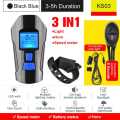 USB Bicycle Waterproof Rechargeable 3 In 1 Light + Horn + Speedometer 6 Mode Horn Flashlight Cycle Bike Speedometer Led Front Lights Cycling Headlight. 