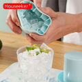 Housecake 2-in 1 Ice cube maker bucket food-grade silicone ice cube mold tray portable drink ice cooler cabinet - Sustainable Option. 