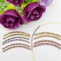 4Pcs Copper Noodle Tube Beads Curved Jewelry Findings Craft Golden 2×30mm. 