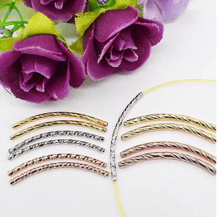 4Pcs%20Copper%20Noodle%20Tube%20Beads%20Curved%20Jewelry%20Findings%20Craft%20Golden%202%C3%9730mm%20-%20Image%207