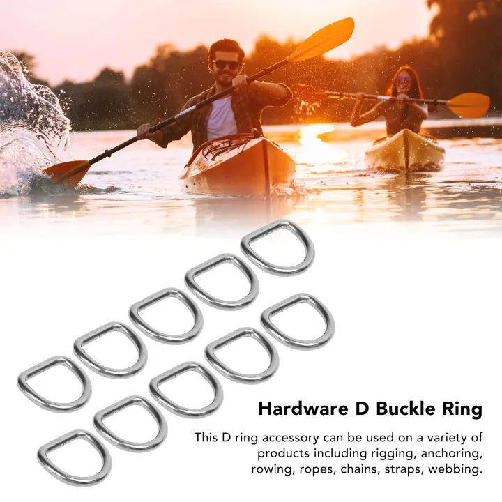 Hardware%20D%20Buckle%20Ring,%20Sturdy%2010%20PCS%20316%20Stainless%20Steel%20D%20Ring%20Slippy%20Surface%20for%20Surfboard%20-%20Image%204