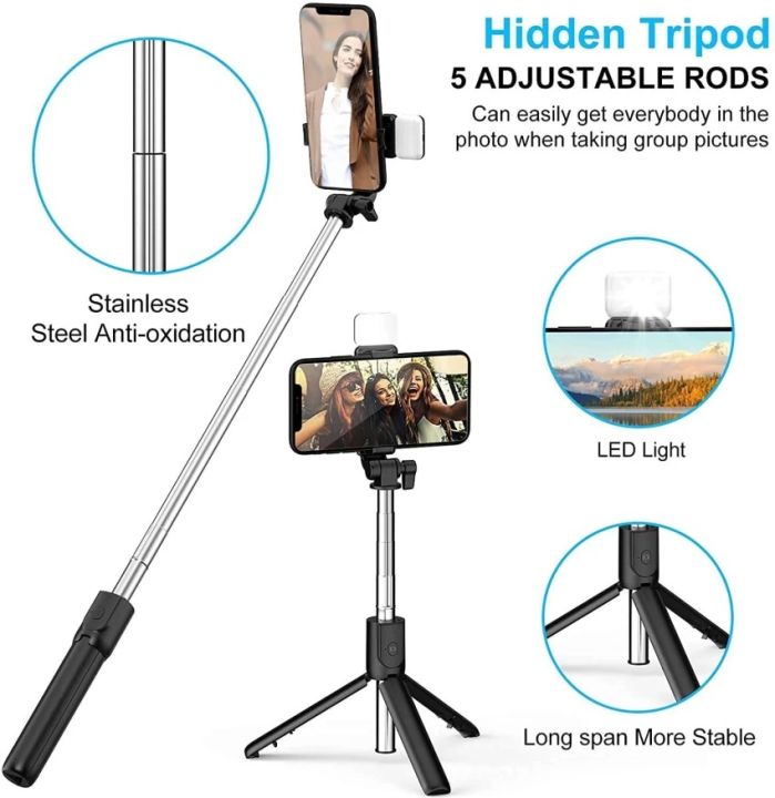 100cm%20Longest%20Tripod%20Stand%20+%20Selfie%20Stick%20Foldable%20Mini%20Tripod%20with%20Fill%20Light%20Bluetooth%20Remote%20Shutter%20Retractable%20Rod%20for%20Phone%20N08S/Q07%20-%20Tripod%20-%20Image%204