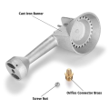 High Pressure Propane Cast-Iron Round Burner Head, Propane Burner Head with Orifice Brass Fitting.