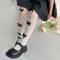 2-13T Children Young Girls Tights Six Colors Fashion Korean Bow Hollow Lace Kids Stocking Breathable Panty-hose for Baby.