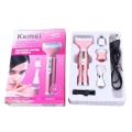 Kemei KM - 6637 Multifunctional 4 in 1 Rechargeable Women Body Shaver Beard Eyebrow Nose Trimmer Set Female Electric Shaver.