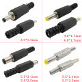 10Pcs/Lot DC Power Plug Solder Wire Connector 4.0/4.8*1.7mm 3.5*1.3mm 6.5*4.4mm 5.5*2.1/2.5mm DC Male Plug Socket Mount Adapter. 