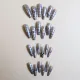 24pcs Blue Snake Pattern False Nails Cool Punk Style Wearable Long Coffin Ballet Artificial Nail Tip Press on Nail. 