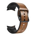 For Samsung Galaxy Watch 4 Classic 46mm 20mm Silicone Pasted Leather Watch Band. 