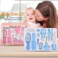 Baby Care Kit, 10 Pcs Convenient Healthcare Grooming Set Essential Daily Care Tool Nail Clipper Manicure Safety Scissors Nose Cleaner Hair Brush Comb Personal Care Kit for Toddler.