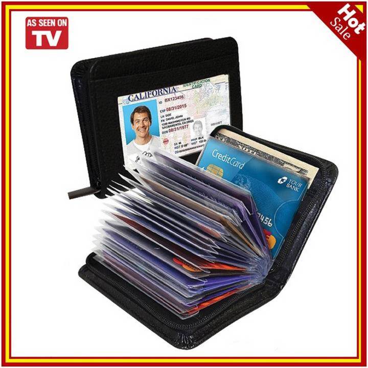 Universal Lock Wallet Secure RFID Blocking Credit Card Purse / Dompet Kartu Kredit Anti RFID - Black