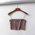 2024 Summer Women's Crop Top Elastic Cotton Camis sleeveless Short Tank Top Bar.