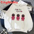 Korean Squid Game Hoodies Men Kawaii Cartoon Harajuku Unisex Winter Warm 456 Graphic Streetwear Funny Anime Sweatshirts Male.