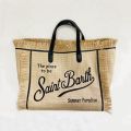 Saint Barth Brand Women's Bag 2024 Trend Tassel Street Tote Bags Embroidered Letter Straw Beach Bag Casual Bolsas Large Handbag. 