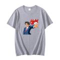 Ace Attorney Defense Courtroom Trial Video Game Objection Adult graphic t shirts Cotton Tees Tops Summer Harajuku Men's clothing.